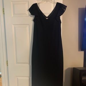 Long black flowing dress